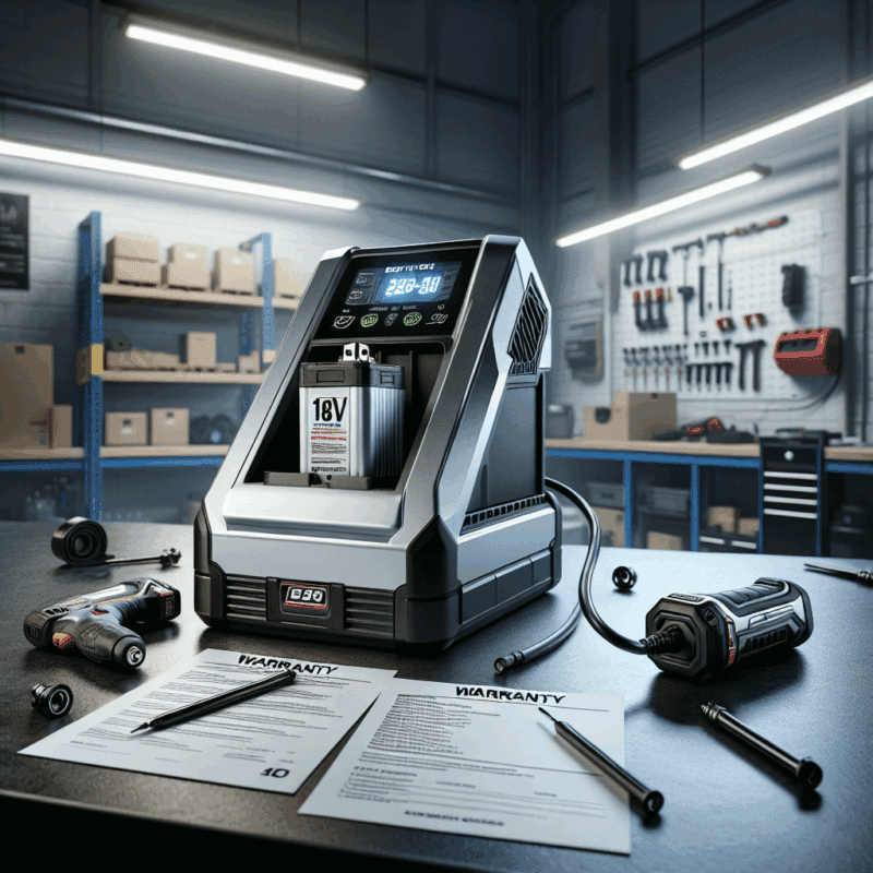 Makita 18V battery on a fast charger in a UK workshop with visible warranty, showing charging impact on warranty.