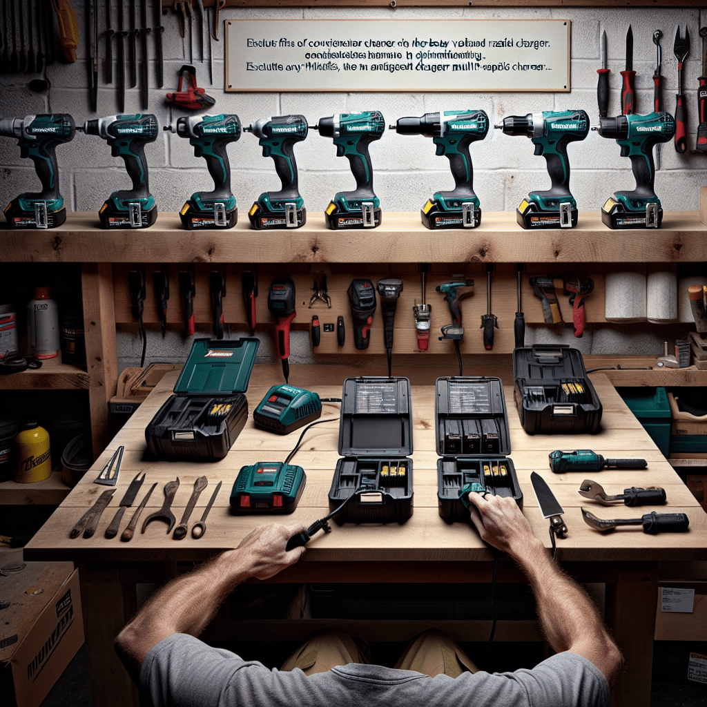 Makita charger comparison showing OEM vs rapid charger in a UK jobsite context