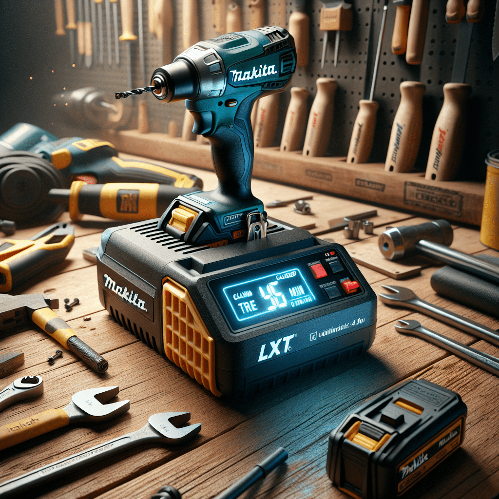 Makita charger speed comparison showing claimed vs true charge times in a realistic tool testing setup.